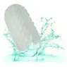 CalExotics reversible male stroker in gray with removable ball, smooth and ribbed textures.