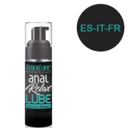 Flacone lubrificante anale silicone rilassante Amoreane 30ml vista frontale