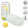 Masturbatore reversibile CalExotics grigio con pallina rimovibile e texture liscia e rigata.
