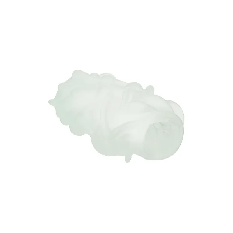 CalExotics umkehrbarer Masturbator in Grau mit herausnehmbarem Ball und glatter sowie gerippter Textur.