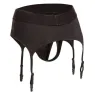 Harnais de couple CalExotics Boundless string avec porte-jarretelles, ceinture large noire, vue de face