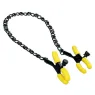 CalExotics Boundless adjustable nipple clamps with crystal chain and silicone tips for teasing stimulation