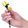 CalExotics Boundless adjustable nipple clamps with crystal chain and silicone tips for teasing stimulation