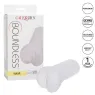 Clear vulva stroker CALEXOTICS in realistic Pure Skin material with closed end