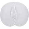 Clear vulva stroker CALEXOTICS in realistic Pure Skin material with closed end