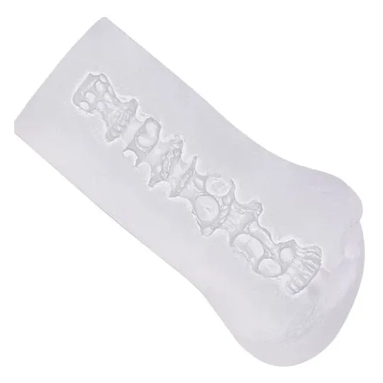Clear vulva stroker CALEXOTICS in realistic Pure Skin material with closed end