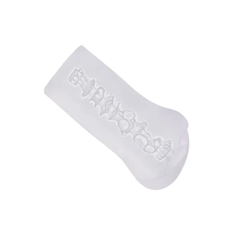 Clear vulva stroker CALEXOTICS in realistic Pure Skin material with closed end