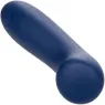 Masseur point G CALEXOTICS Cashmere Satin G en silicone liquide, couleur bleue, tête plate large pour stimulation précise