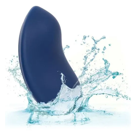 Calexotics Cashmere Velour Curve godet vibrant bleu en silicone avec 10 vitesses et mémoire