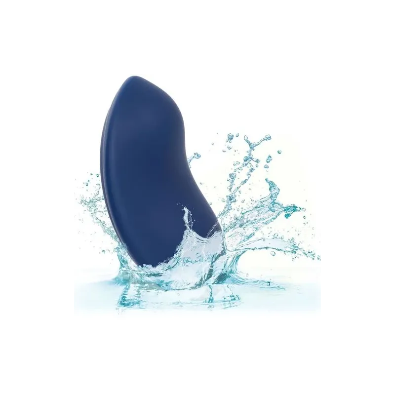 Calexotics Cashmere Velour Curve godet vibrant bleu en silicone avec 10 vitesses et mémoire
