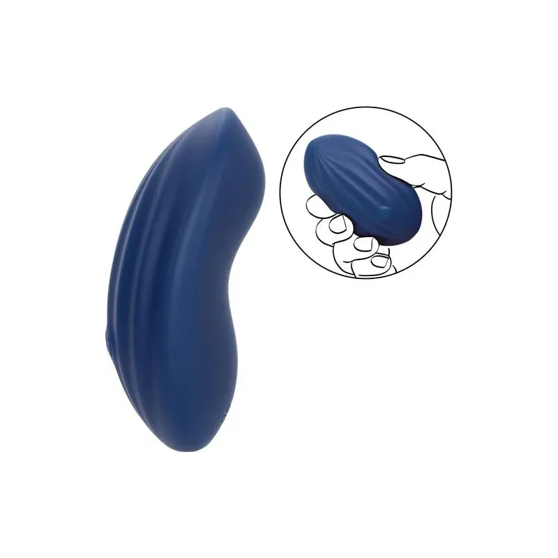 Calexotics Cashmere Velour Curve godet vibrant bleu en silicone avec 10 vitesses et mémoire