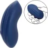 Calexotics Cashmere Velour Curve godet vibrant bleu en silicone avec 10 vitesses et mémoire
