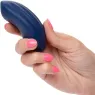 Calexotics Cashmere Velour Curve godet vibrant bleu en silicone avec 10 vitesses et mémoire