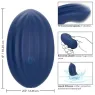 Calexotics Cashmere Velour Curve godet vibrant bleu en silicone avec 10 vitesses et mémoire