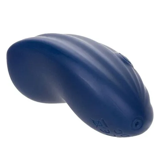 Calexotics Cashmere Velour Curve godet vibrant bleu en silicone avec 10 vitesses et mémoire