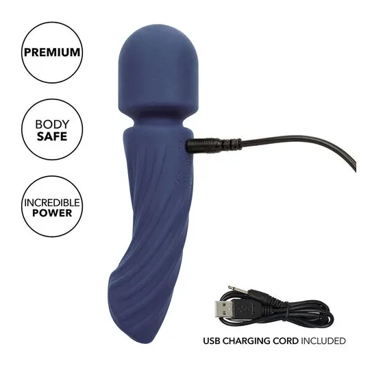 Masseur double moteur CALEXOTICS CHARISMA ALLURE violet silicone body-safe 12 fonctions vibrantes étanche IPX7
