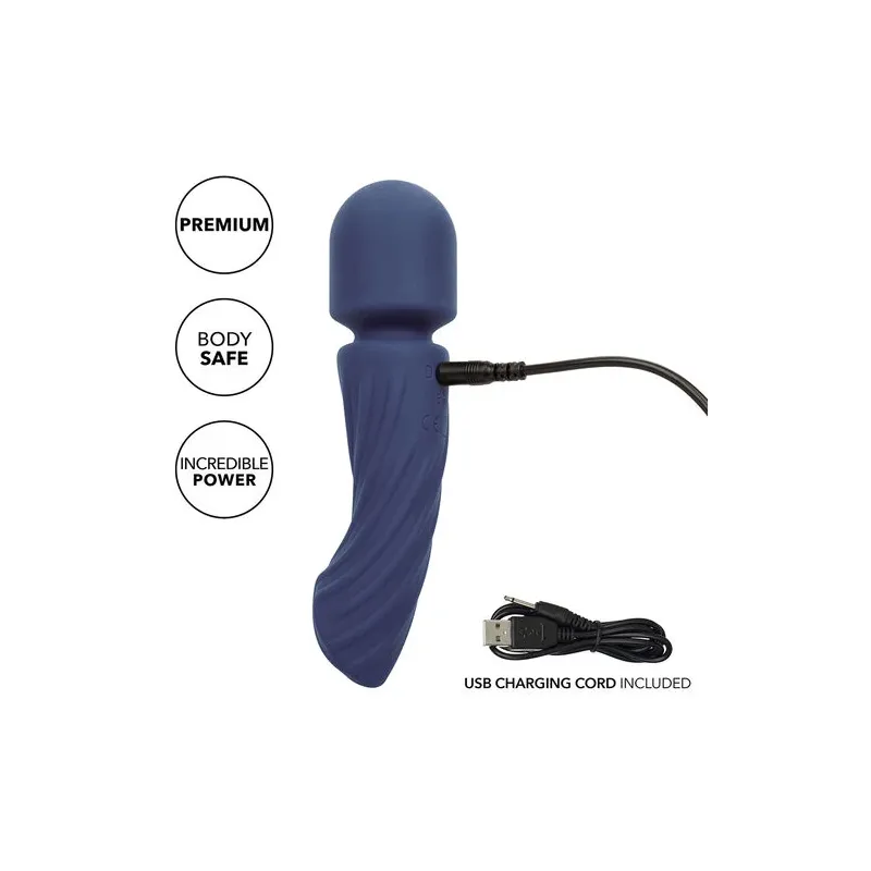 Masseur double moteur CALEXOTICS CHARISMA ALLURE violet silicone body-safe 12 fonctions vibrantes étanche IPX7