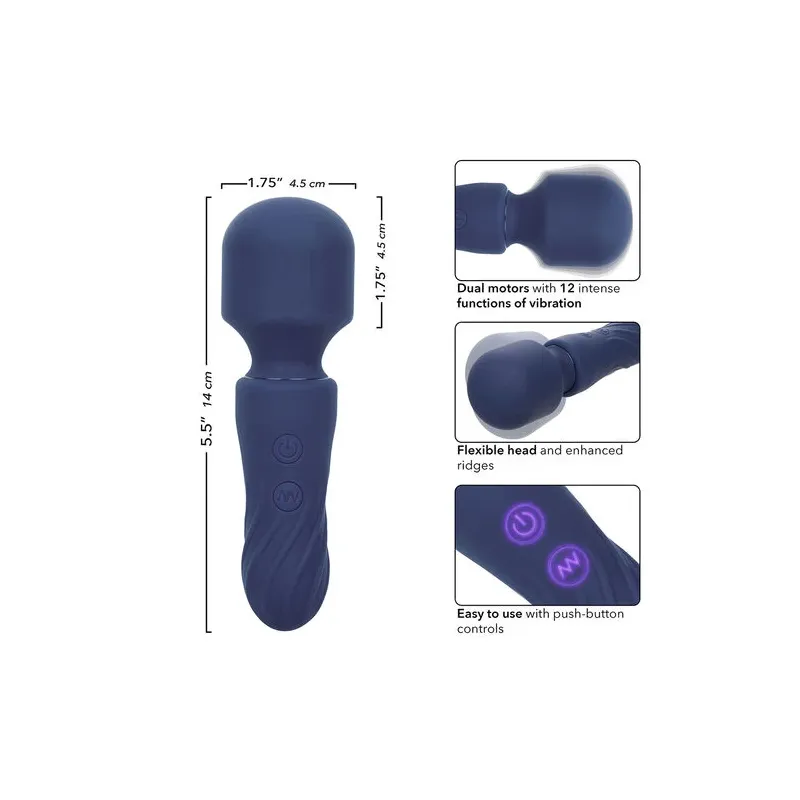 Masseur de voyage Calexotics Charm violet 12 fonctions recharge USB étanche tête flexible.