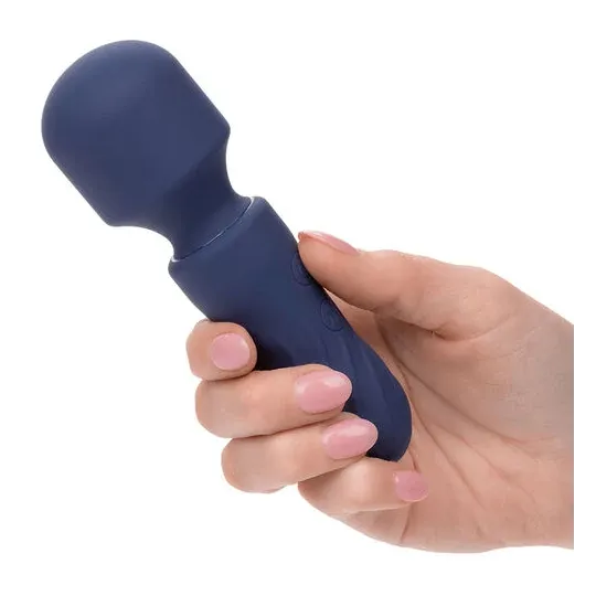 Masajeador de viaje Calexotics Charm morado 12 modos recargable USB impermeable cabeza flexible.