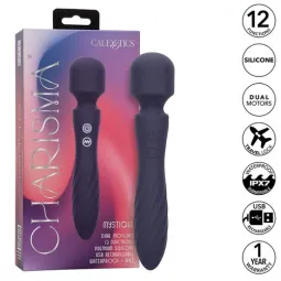 CALEXOTICS Charisma Mystique masseur double moteurs violet, silicone étanche IPX7, 12 fonctions vibrations