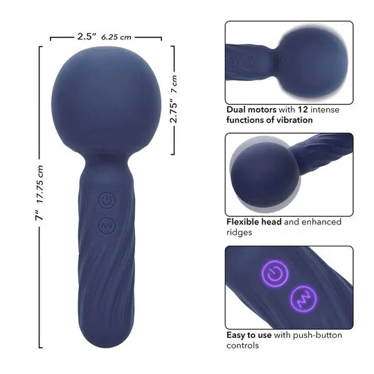 Masseur vibrant CALEXOTICS Charisma Seduction violet silicone 12 fonctions rechargeable