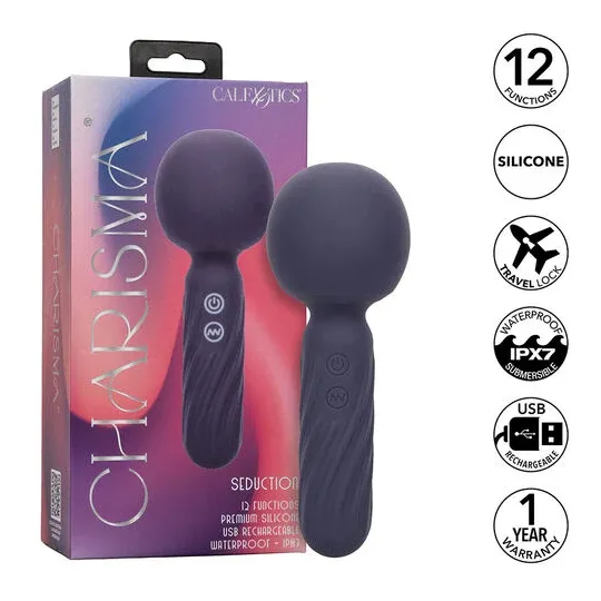 Masseur vibrant CALEXOTICS Charisma Seduction violet silicone 12 fonctions rechargeable