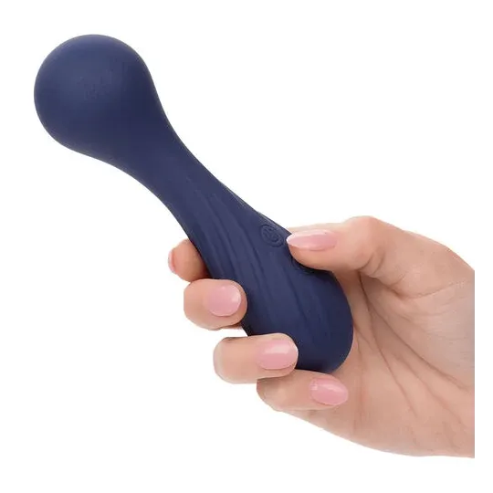 Masseur vibrant flexible CALEXOTICS violet avec 12 fonctions de vibrations, tête nervurée en silicone doux, étanche IPX7.