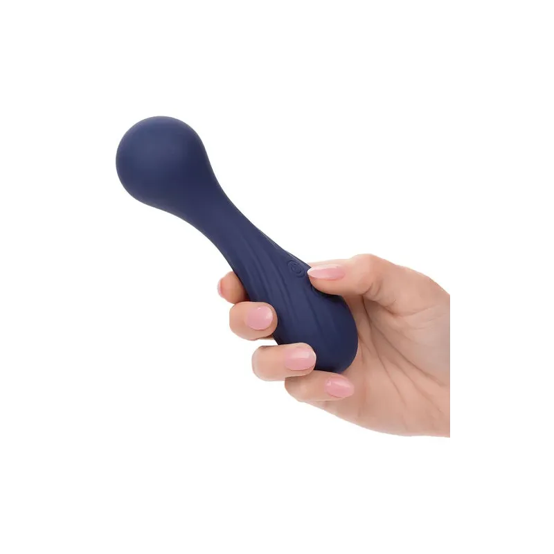 Masseur vibrant flexible CALEXOTICS violet avec 12 fonctions de vibrations, tête nervurée en silicone doux, étanche IPX7.
