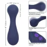 Masseur vibrant flexible CALEXOTICS violet avec 12 fonctions de vibrations, tête nervurée en silicone doux, étanche IPX7.