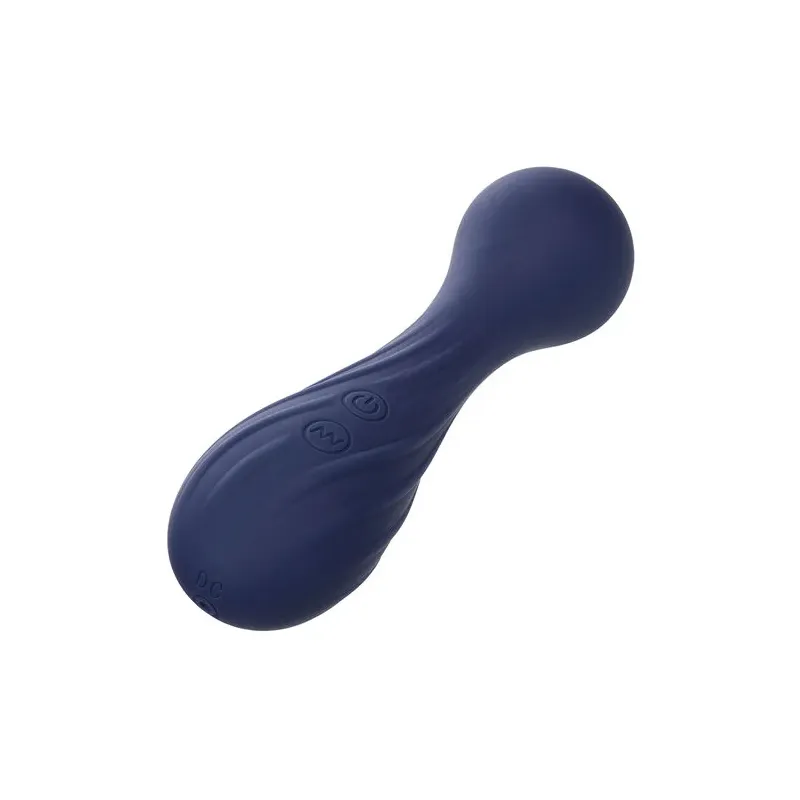 Masseur vibrant flexible CALEXOTICS violet avec 12 fonctions de vibrations, tête nervurée en silicone doux, étanche IPX7.
