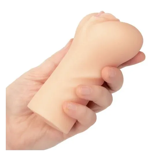 CalExotics male masturbator Pure Skin with intact hymen, internal textured chamber, closed end, flesh color, ultra soft for firs