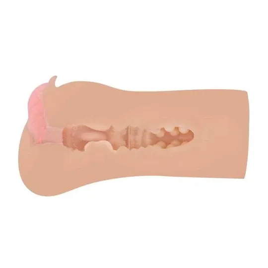 CalExotics male masturbator Pure Skin with intact hymen, internal textured chamber, closed end, flesh color, ultra soft for firs