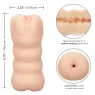 Vista d'insieme del masturbatore CalExotics Cheap Frais Trois Voies doppia estremità in Pure Skin