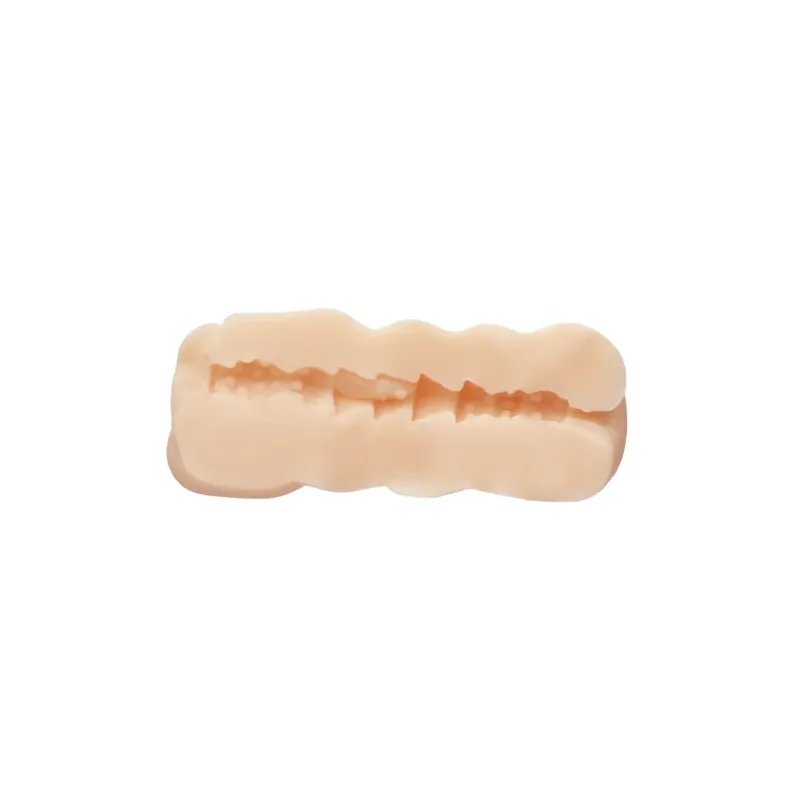 Vista d'insieme del masturbatore CalExotics Cheap Frais Trois Voies doppia estremità in Pure Skin