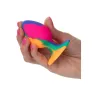 Calexotics plug anal moyen tie-dye avec ventouse, silicone coloré, motif psychédélique, pointe arrondie pour insertion progressi