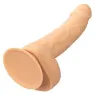 Clous en silicone CalExotics 15 cm couleur peau, godemichet réaliste avec ventouse pour plaisir mains libres