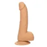 Clous en silicone CalExotics 15 cm couleur peau, godemichet réaliste avec ventouse pour plaisir mains libres