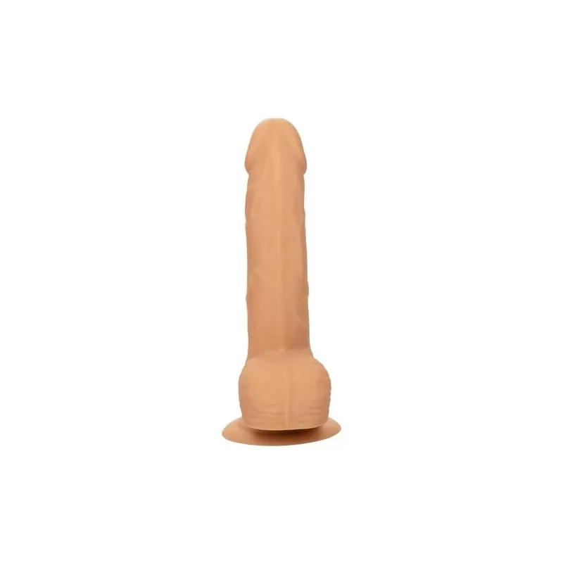 Clous en silicone CalExotics 15 cm couleur peau, godemichet réaliste avec ventouse pour plaisir mains libres