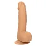 Clous en silicone CalExotics 15 cm couleur peau, godemichet réaliste avec ventouse pour plaisir mains libres
