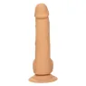 Clous en silicone CalExotics 15 cm couleur peau, godemichet réaliste avec ventouse pour plaisir mains libres