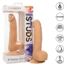 Clous en silicone CalExotics 15 cm couleur peau, godemichet réaliste avec ventouse pour plaisir mains libres