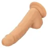 Clous en silicone CalExotics 15 cm couleur peau, godemichet réaliste avec ventouse pour plaisir mains libres