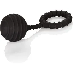 Anneau pénien lesté Calexotics Colt en silicone noir de 110g pour intensifier le plaisir masculin