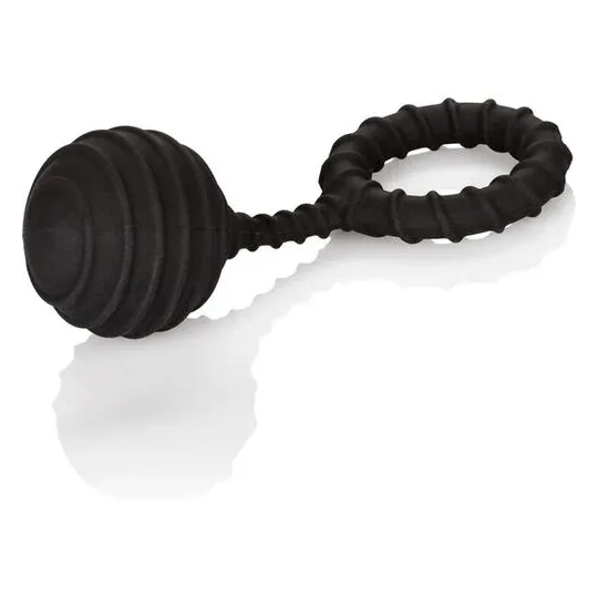 Anneau pénien lesté Calexotics Colt en silicone noir de 110g pour intensifier le plaisir masculin