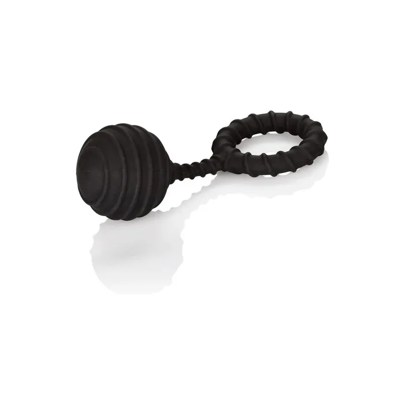 Anneau pénien lesté Calexotics Colt en silicone noir de 110g pour intensifier le plaisir masculin