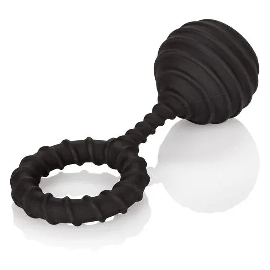 Anneau pénien lesté Calexotics Colt en silicone noir de 110g pour intensifier le plaisir masculin