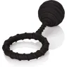 Anneau pénien lesté CALEXOTICS en silicone noir 110g, diamètre 4,5 cm, pour sensations profondes