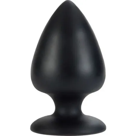 Plug anal noir Calexotics Colt Big Boy avec embout conique et manche courbé pour exploration progressive.
