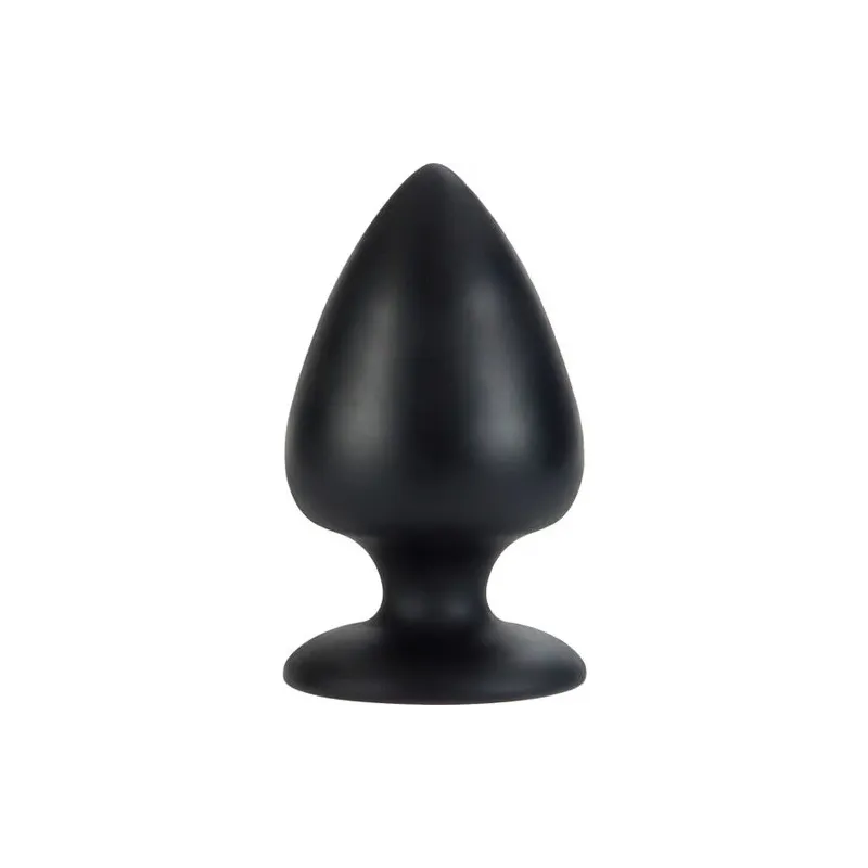 Plug anal noir Calexotics Colt Big Boy avec embout conique et manche courbé pour exploration progressive.