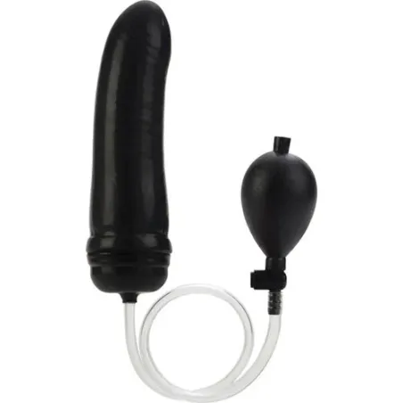 Plug anal gonflable lourd CALEXOTICS, latex, 15,5 cm x 4,5 cm, pompe et valve de sécurité.